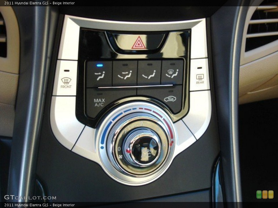 Beige Interior Controls for the 2011 Hyundai Elantra GLS #58272545