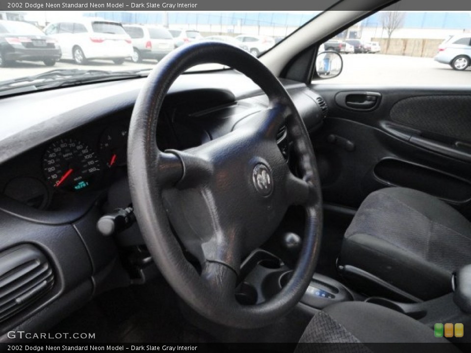 Dark Slate Gray Interior Steering Wheel for the 2002 Dodge Neon  #58272656