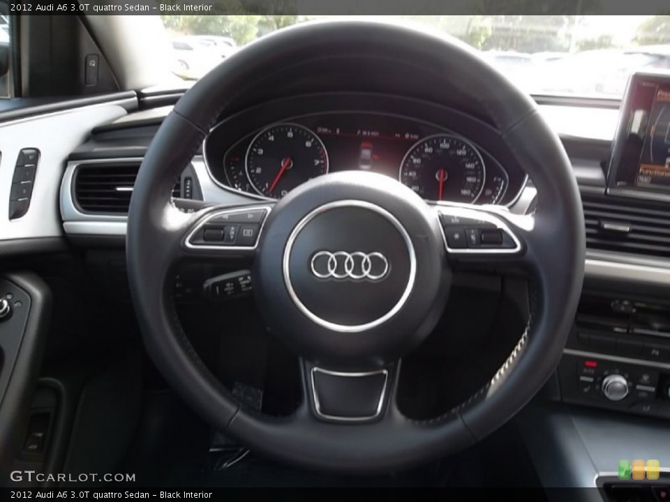 Black Interior Steering Wheel for the 2012 Audi A6 3.0T quattro Sedan #58276343