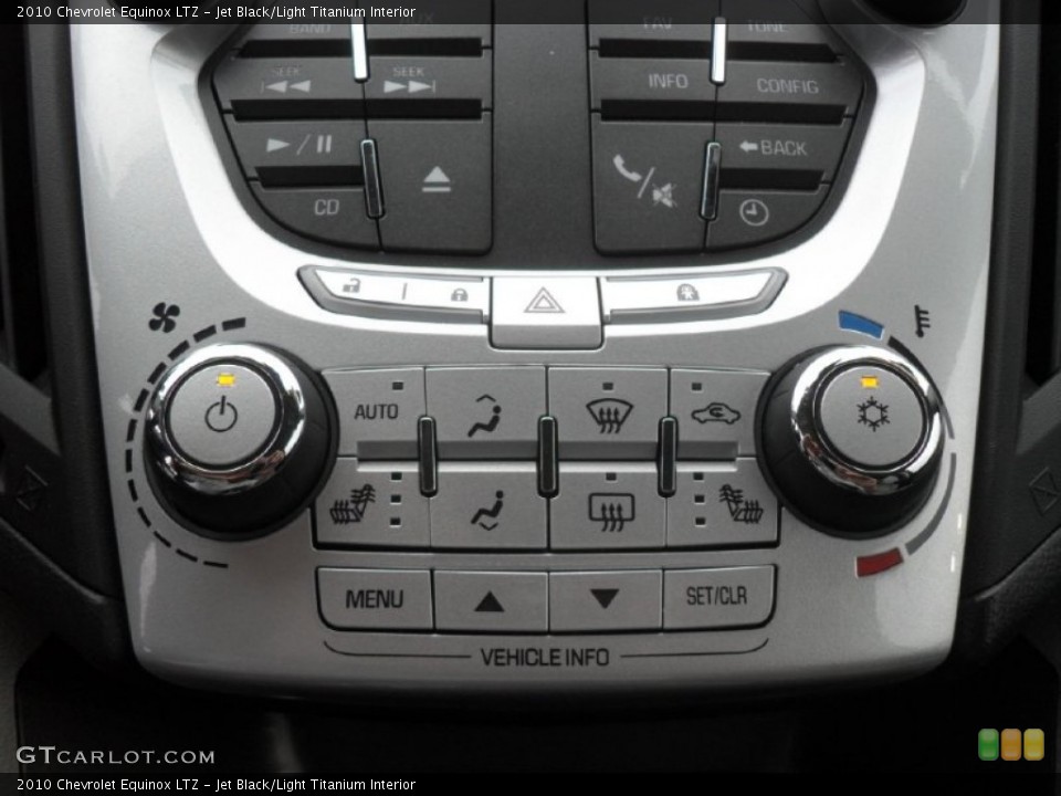 Jet Black/Light Titanium Interior Controls for the 2010 Chevrolet Equinox LTZ #58278983