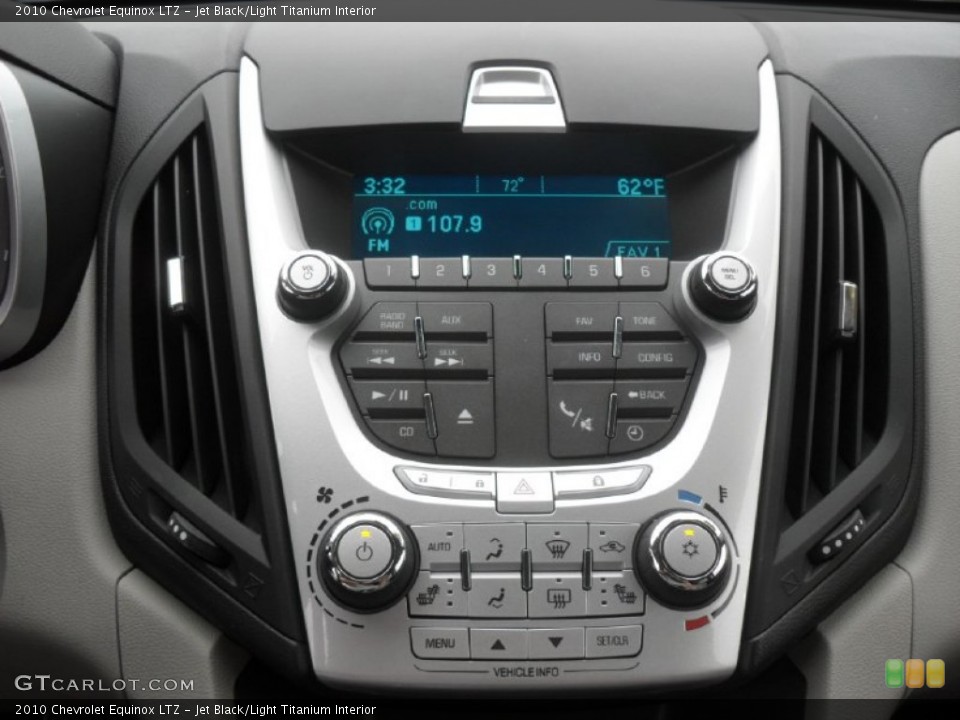 Jet Black/Light Titanium Interior Controls for the 2010 Chevrolet Equinox LTZ #58278991