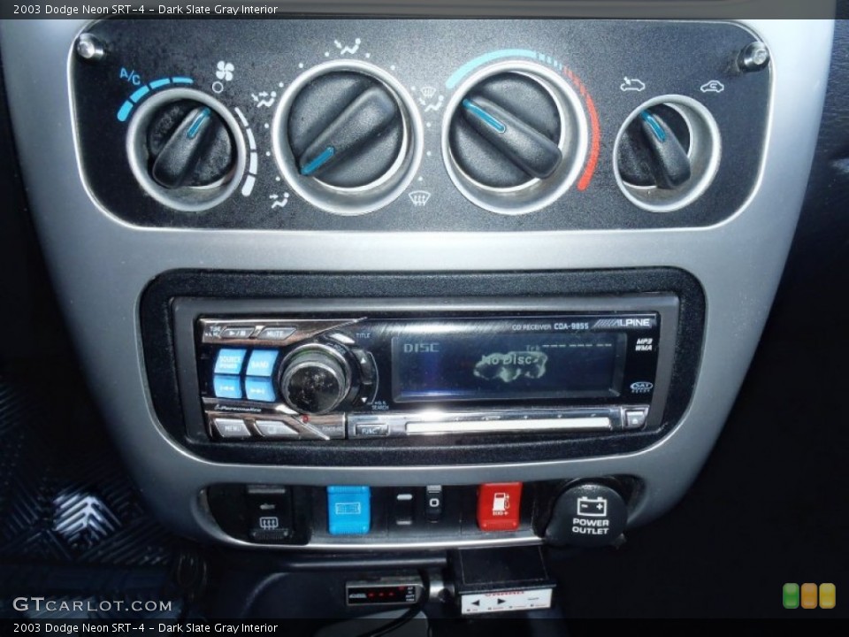 Dark Slate Gray Interior Controls for the 2003 Dodge Neon SRT-4 #58284143