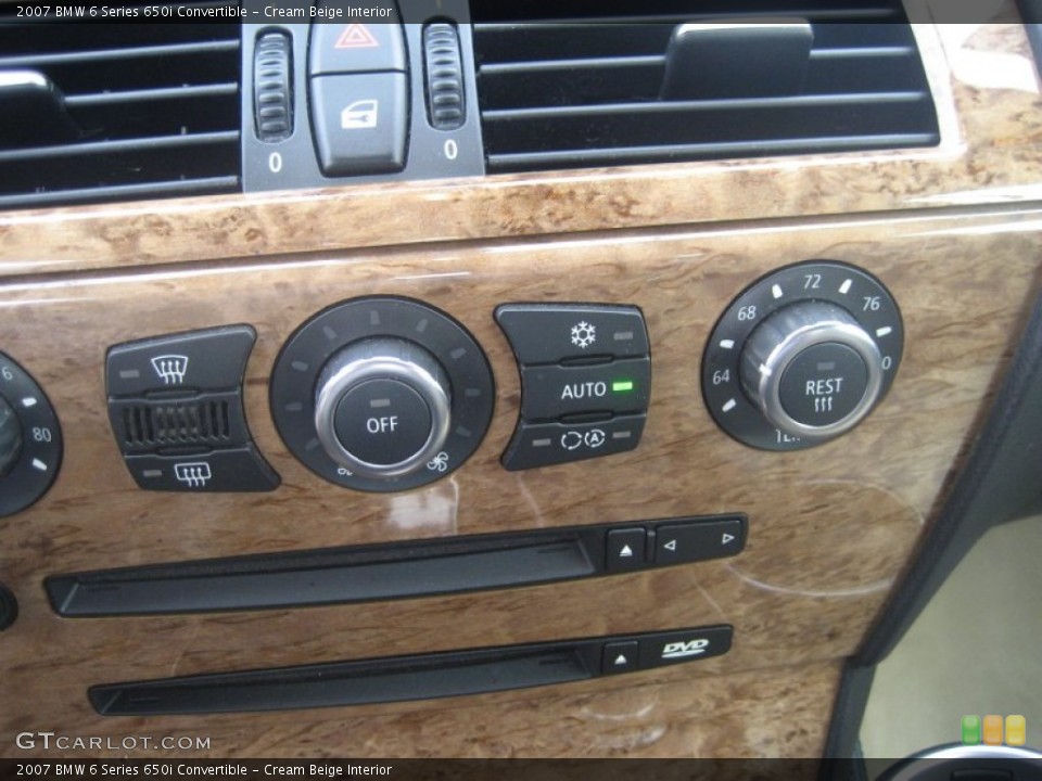Cream Beige Interior Controls for the 2007 BMW 6 Series 650i Convertible #58284723