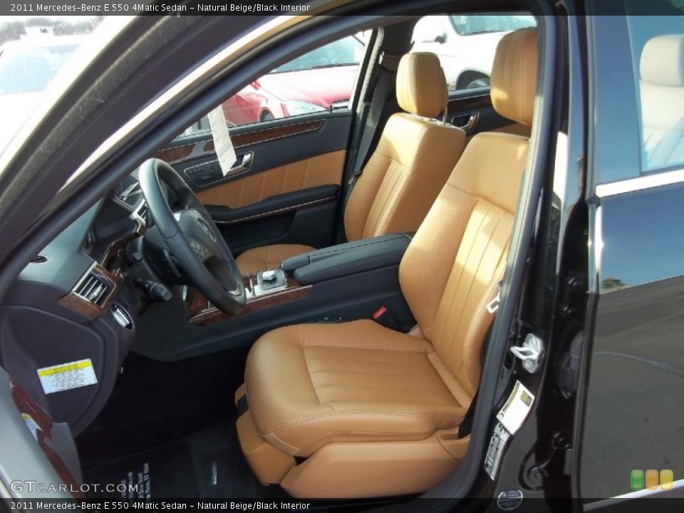 Natural Beige/Black Interior Photo for the 2011 Mercedes-Benz E 550 4Matic Sedan #58285112
