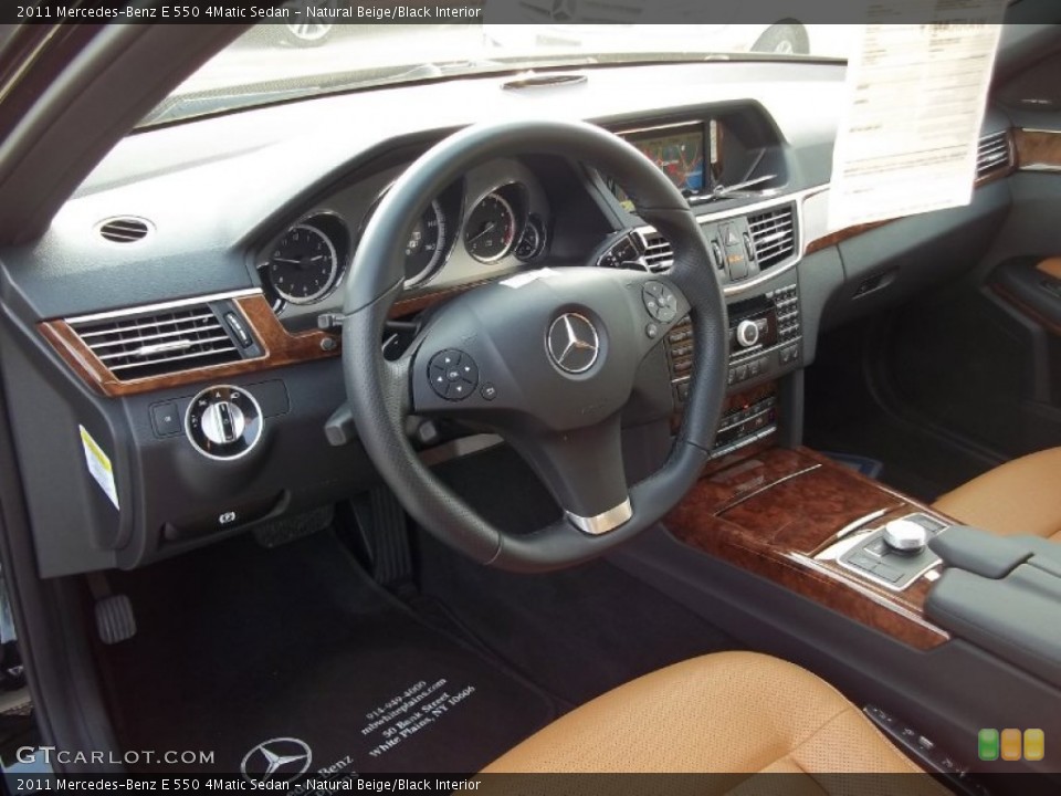 Natural Beige/Black Interior Dashboard for the 2011 Mercedes-Benz E 550 4Matic Sedan #58285124