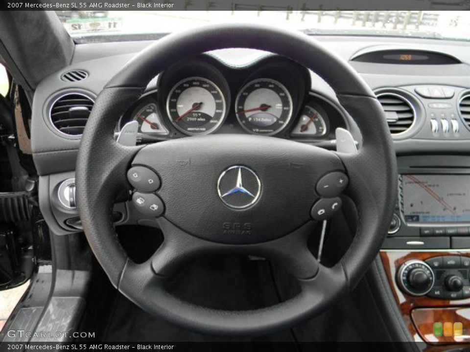 Black Interior Steering Wheel for the 2007 Mercedes-Benz SL 55 AMG Roadster #58285325