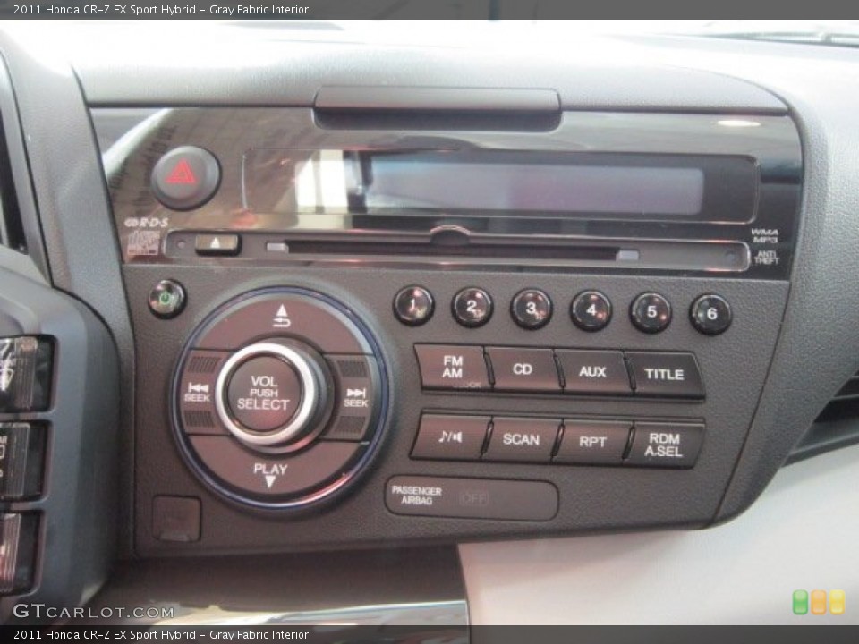 Gray Fabric Interior Controls for the 2011 Honda CR-Z EX Sport Hybrid #58293266