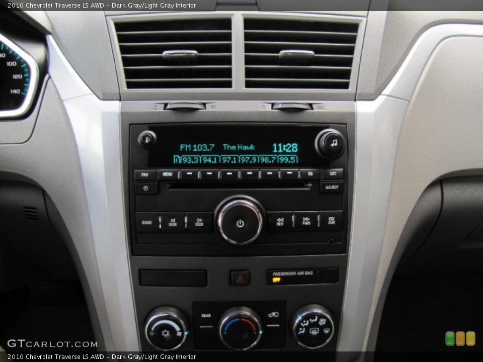 Dark Gray/Light Gray Interior Audio System for the 2010 Chevrolet Traverse LS AWD #58293743