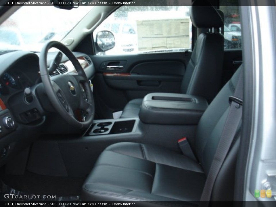 Ebony Interior Photo for the 2011 Chevrolet Silverado 2500HD LTZ Crew Cab 4x4 Chassis #58293755