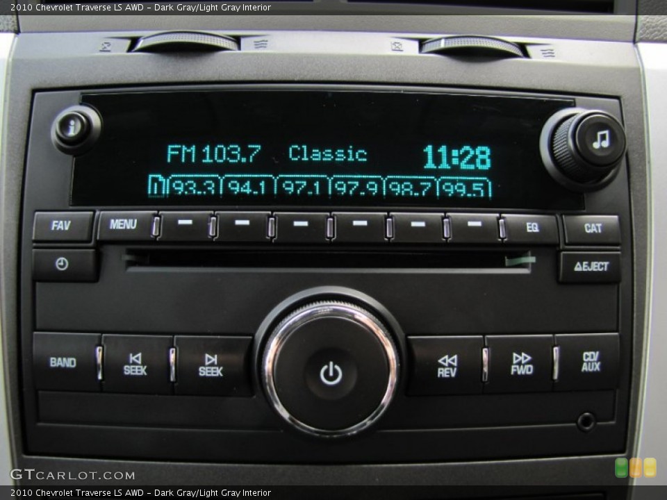 Dark Gray/Light Gray Interior Audio System for the 2010 Chevrolet Traverse LS AWD #58293764