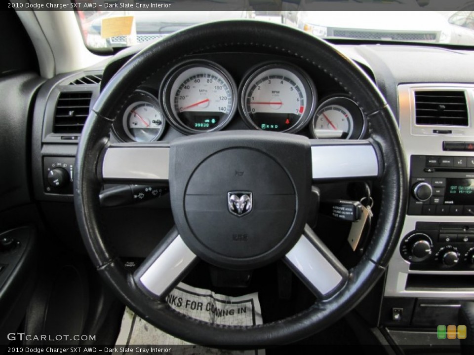 Dark Slate Gray Interior Steering Wheel for the 2010 Dodge Charger SXT AWD #58294925