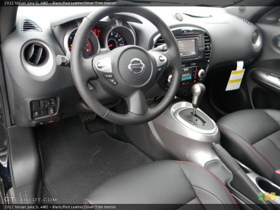 Black/Red Leather/Silver Trim Interior Dashboard for the 2012 Nissan Juke SL AWD #58296428