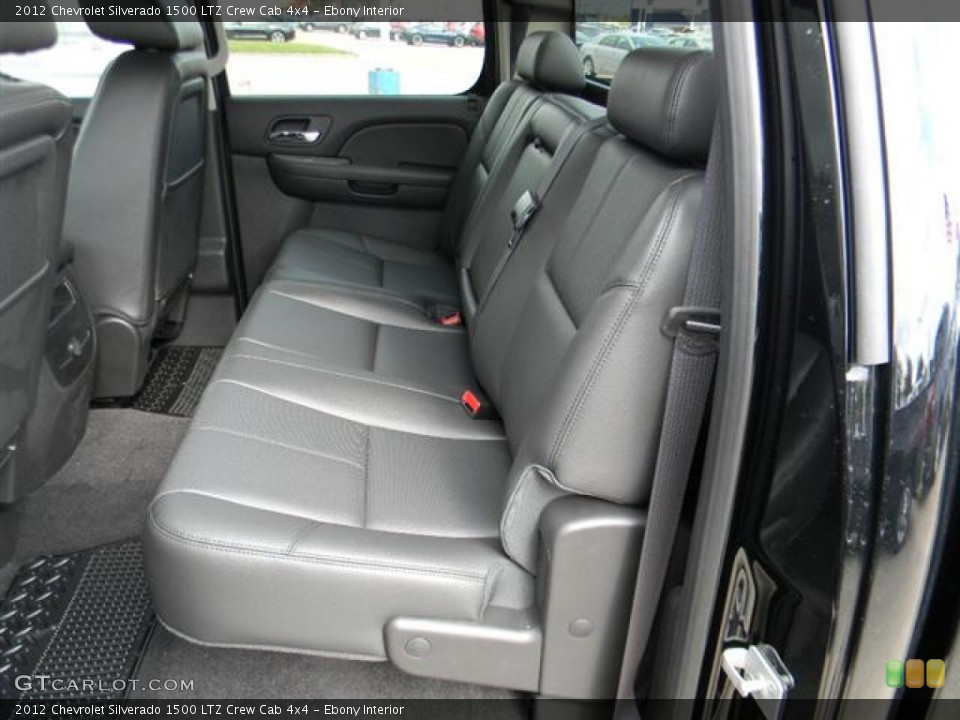 Ebony Interior Photo for the 2012 Chevrolet Silverado 1500 LTZ Crew Cab 4x4 #58303064