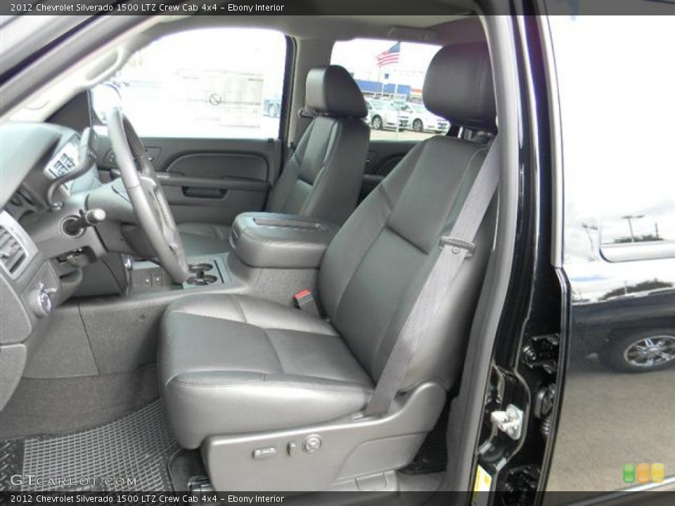 Ebony Interior Photo for the 2012 Chevrolet Silverado 1500 LTZ Crew Cab 4x4 #58303073