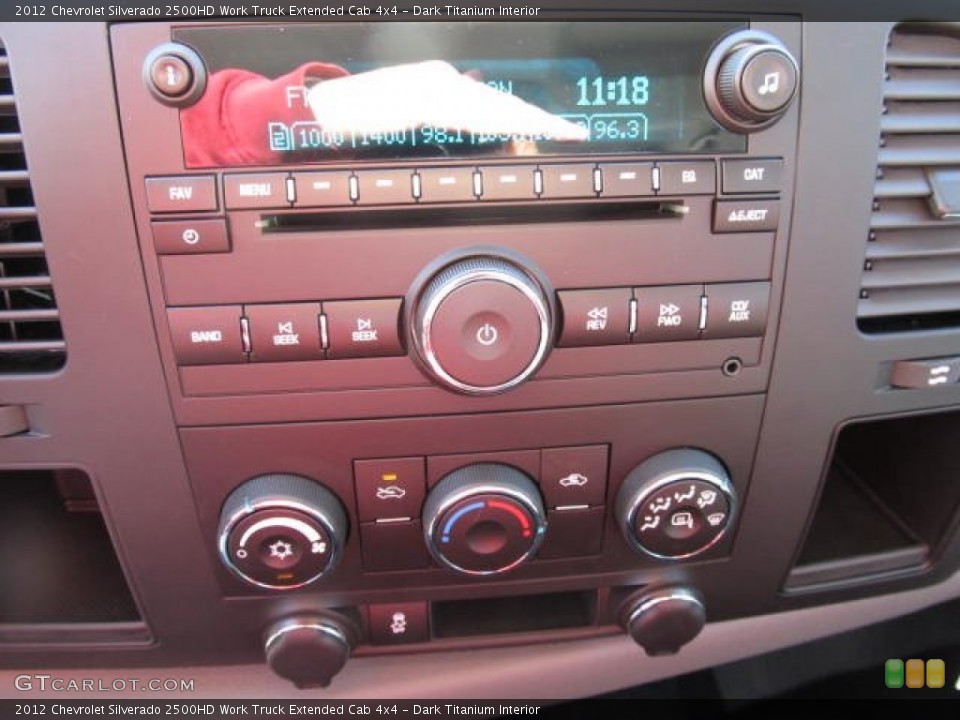Dark Titanium Interior Controls for the 2012 Chevrolet Silverado 2500HD Work Truck Extended Cab 4x4 #58303241