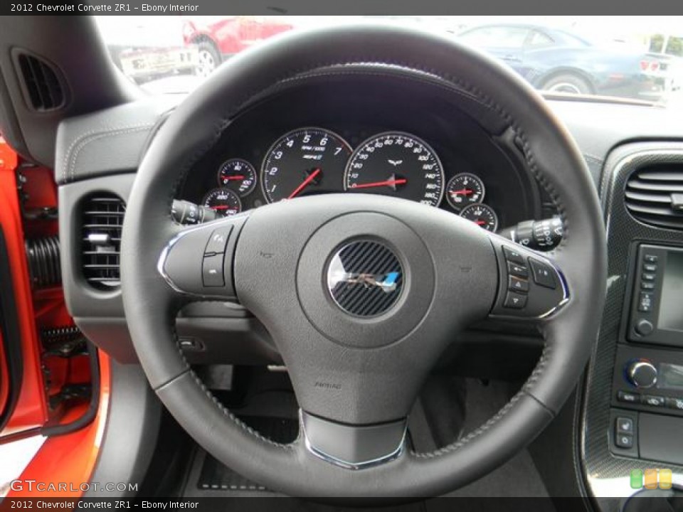 Ebony Interior Steering Wheel for the 2012 Chevrolet Corvette ZR1 #58304837