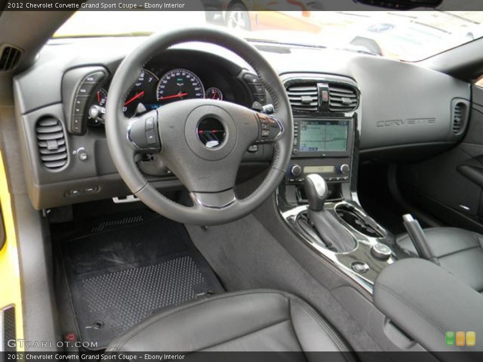 Ebony Interior Dashboard for the 2012 Chevrolet Corvette Grand Sport Coupe #58304951