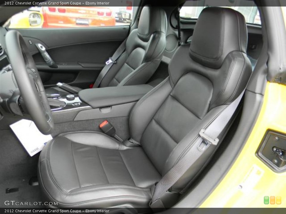 Ebony Interior Photo for the 2012 Chevrolet Corvette Grand Sport Coupe #58305050