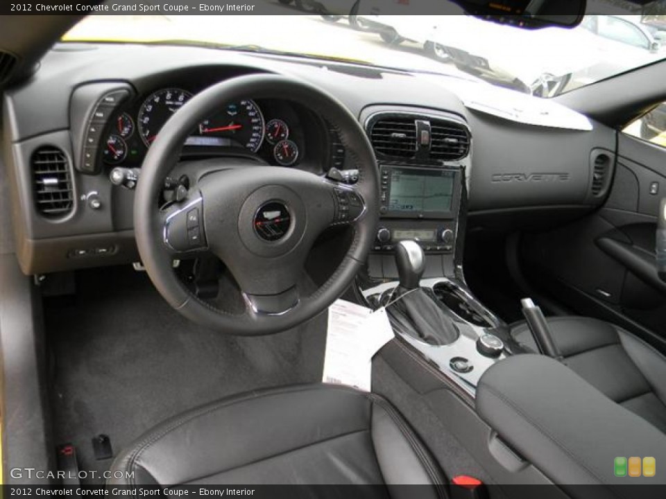 Ebony Interior Dashboard for the 2012 Chevrolet Corvette Grand Sport Coupe #58305056