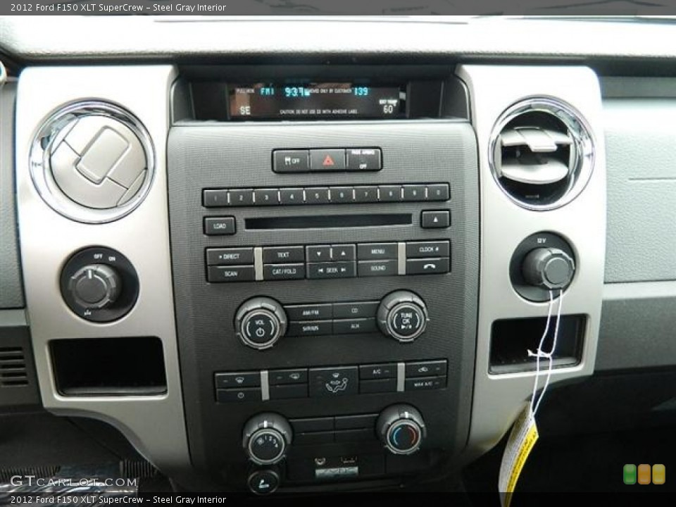 Steel Gray Interior Controls for the 2012 Ford F150 XLT SuperCrew #58311589