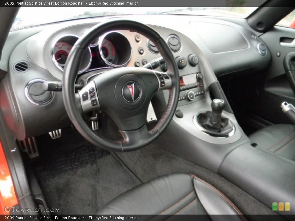 Ebony/Red Stitching Interior Dashboard for the 2009 Pontiac Solstice Street Edition Roadster #58317468