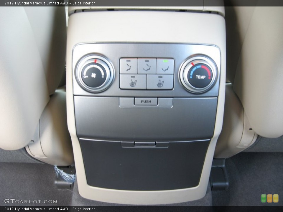 Beige Interior Controls for the 2012 Hyundai Veracruz Limited AWD #58323528