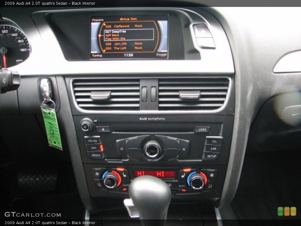 Black Interior Controls for the 2009 Audi A4 2.0T quattro Sedan #58324923