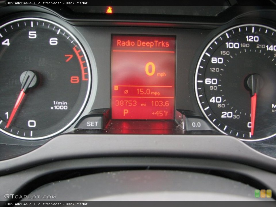 Black Interior Gauges for the 2009 Audi A4 2.0T quattro Sedan #58324932