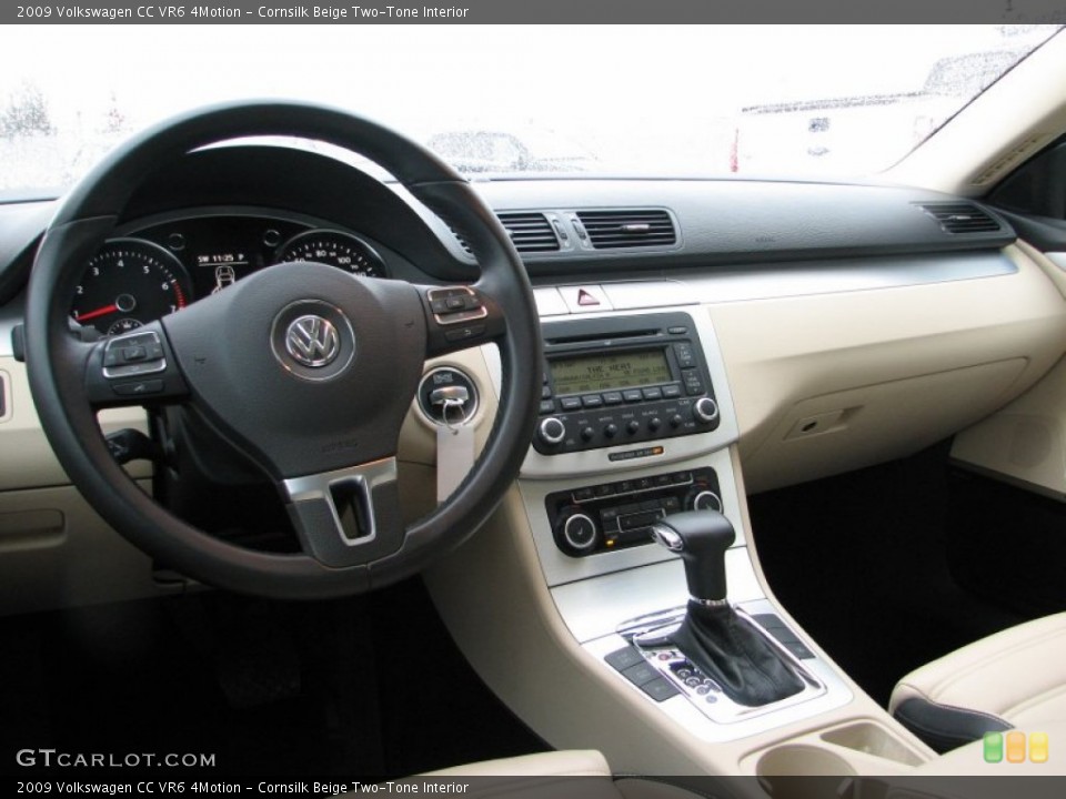 Cornsilk Beige Two-Tone Interior Dashboard for the 2009 Volkswagen CC VR6 4Motion #58325331