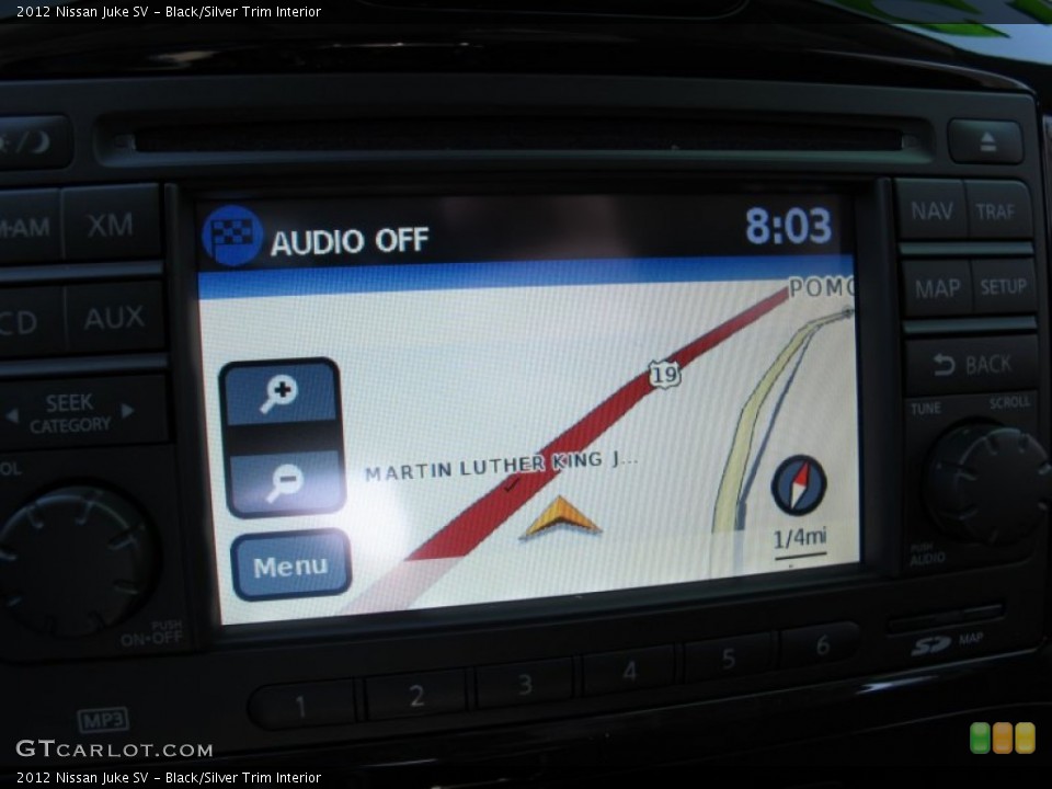 Black/Silver Trim Interior Navigation for the 2012 Nissan Juke SV #58326661