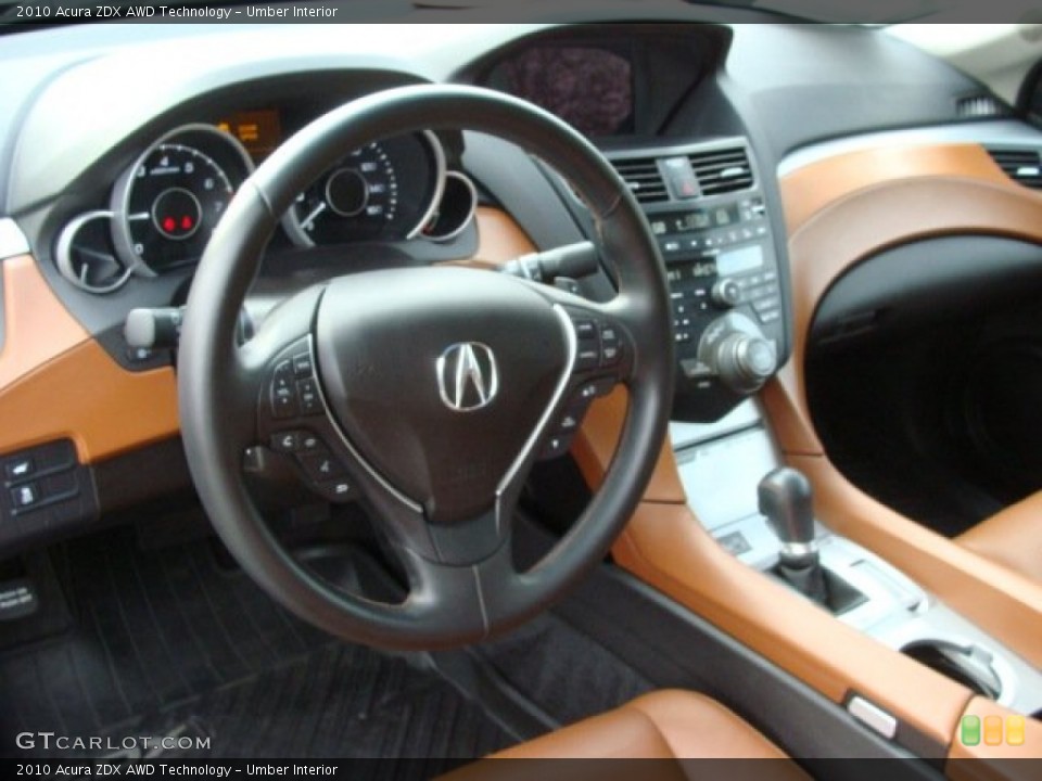 Umber Interior Dashboard For The 2010 Acura Zdx Awd