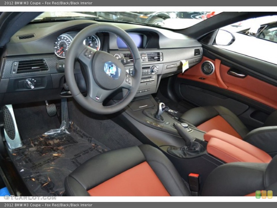Fox Red/Black/Black Interior Prime Interior for the 2012 BMW M3 Coupe #58328824