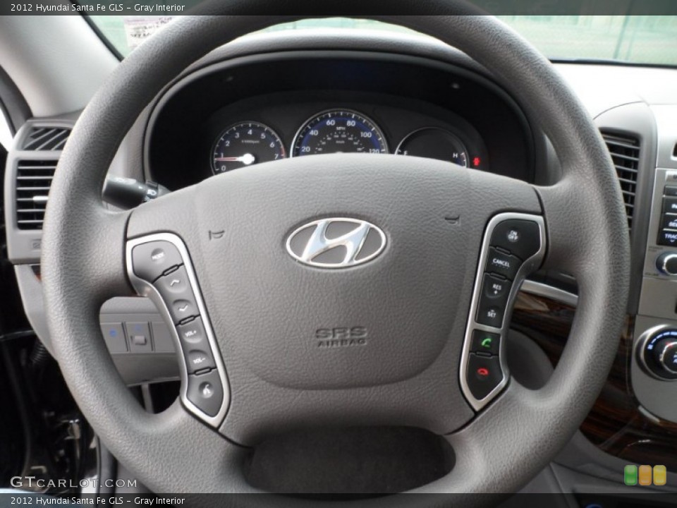 Gray Interior Steering Wheel for the 2012 Hyundai Santa Fe GLS #58335689