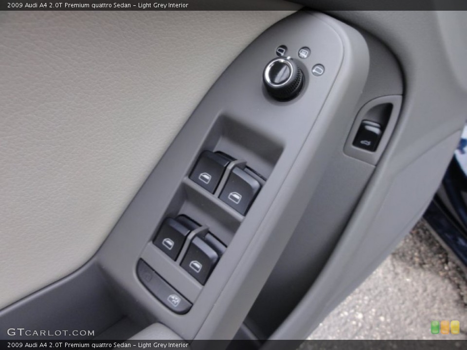 Light Grey Interior Controls for the 2009 Audi A4 2.0T Premium quattro Sedan #58337781