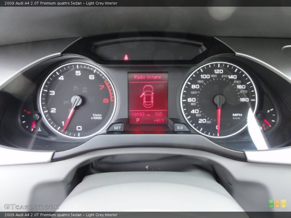 Light Grey Interior Gauges for the 2009 Audi A4 2.0T Premium quattro Sedan #58337997