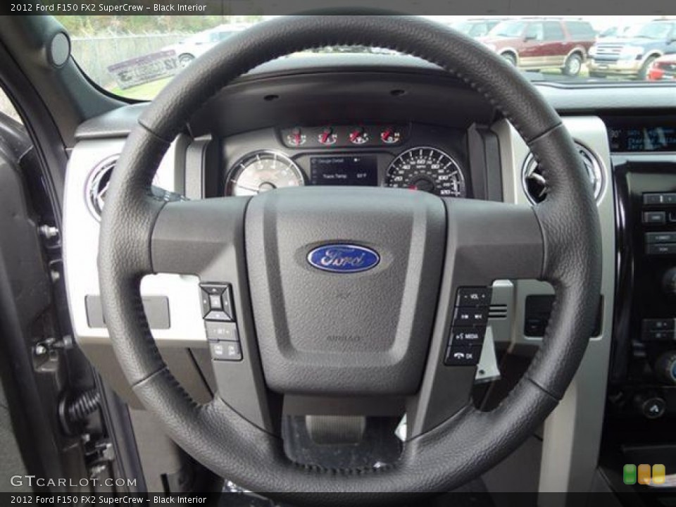 Black Interior Steering Wheel for the 2012 Ford F150 FX2 SuperCrew #58338313