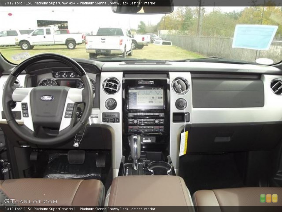 Platinum Sienna Brown/Black Leather Interior Dashboard for the 2012 Ford F150 Platinum SuperCrew 4x4 #58339798