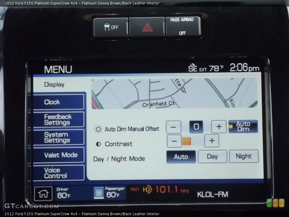 Platinum Sienna Brown/Black Leather Interior Navigation for the 2012 Ford F150 Platinum SuperCrew 4x4 #58339804