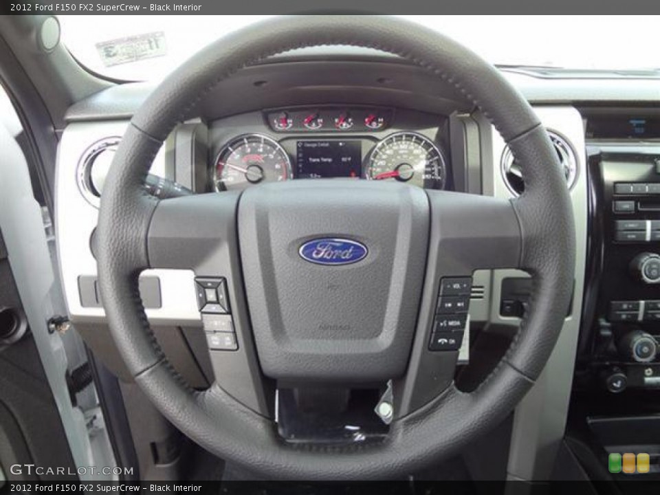 Black Interior Steering Wheel for the 2012 Ford F150 FX2 SuperCrew #58340038