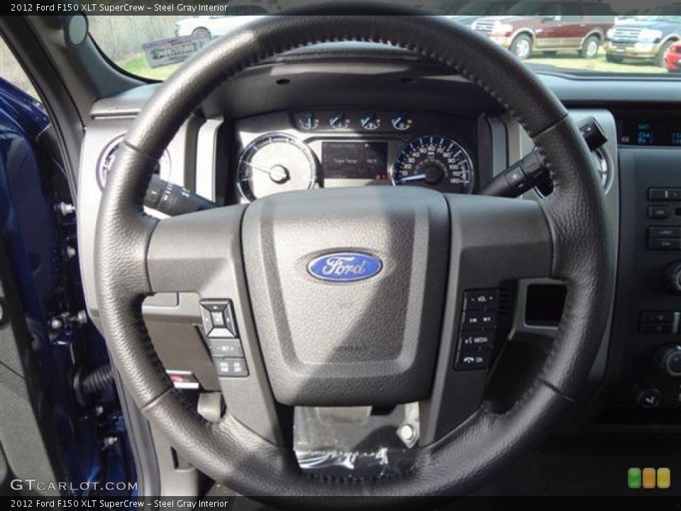 Steel Gray Interior Steering Wheel for the 2012 Ford F150 XLT SuperCrew #58340266