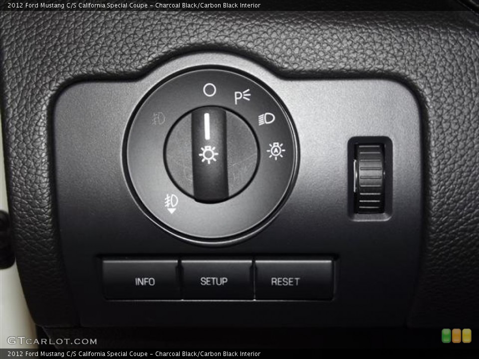 Charcoal Black/Carbon Black Interior Controls for the 2012 Ford Mustang C/S California Special Coupe #58343713