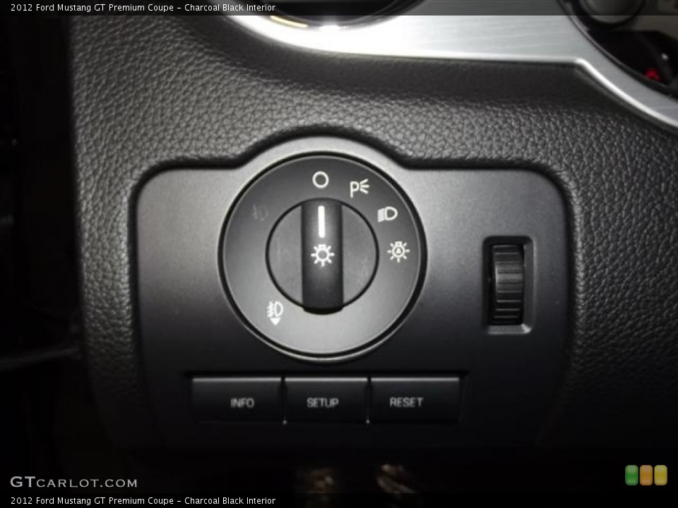 Charcoal Black Interior Controls for the 2012 Ford Mustang GT Premium Coupe #58343894