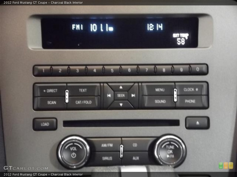 Charcoal Black Interior Controls for the 2012 Ford Mustang GT Coupe #58343993
