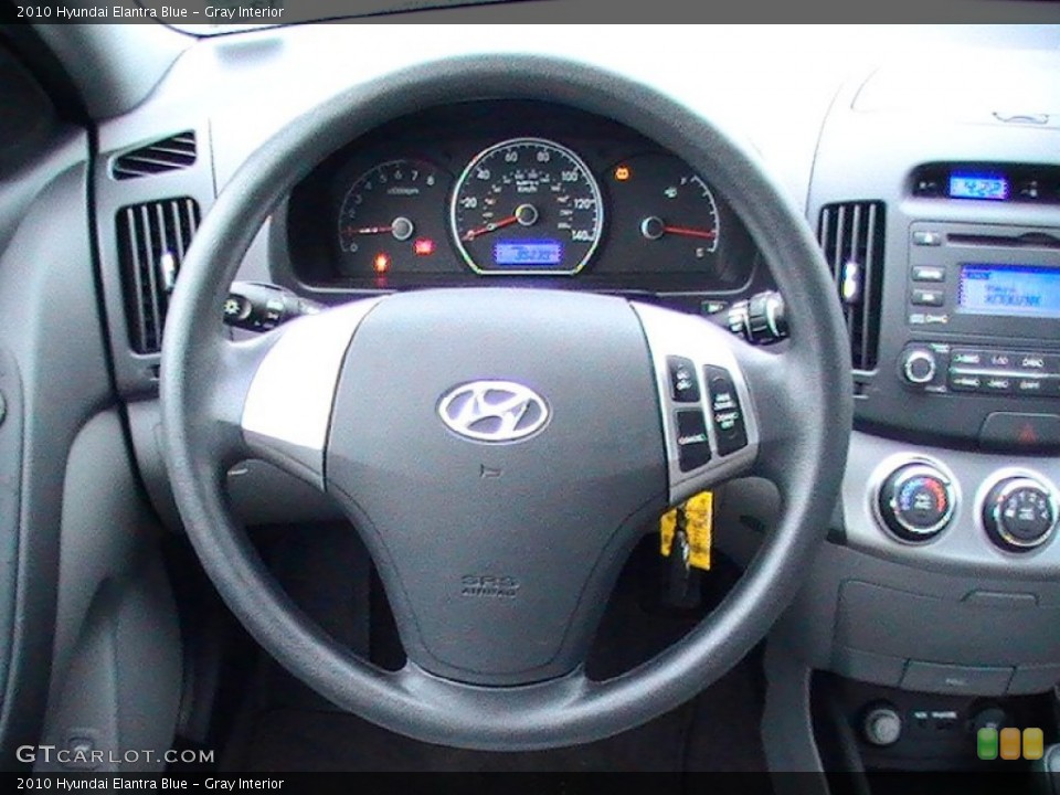 Gray Interior Steering Wheel for the 2010 Hyundai Elantra Blue #58349540