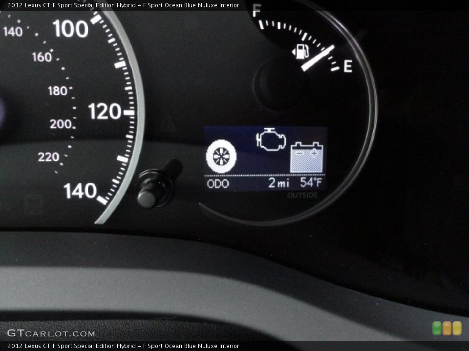 F Sport Ocean Blue Nuluxe Interior Gauges for the 2012 Lexus CT F Sport Special Edition Hybrid #58352644