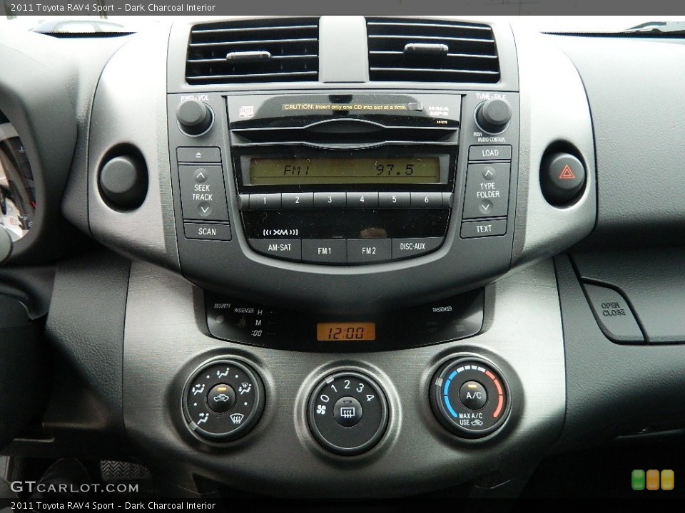 Dark Charcoal Interior Controls for the 2011 Toyota RAV4 Sport #58353461