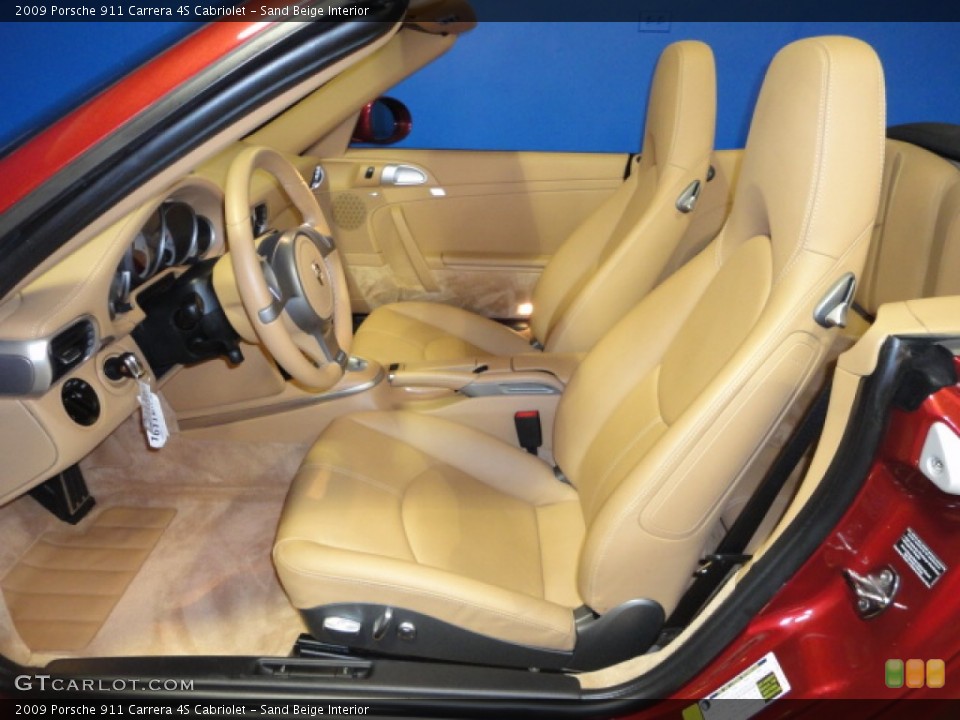 Sand Beige Interior Photo for the 2009 Porsche 911 Carrera 4S Cabriolet #58354892