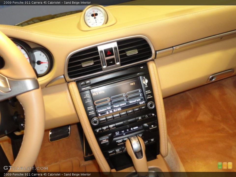 Sand Beige Interior Controls for the 2009 Porsche 911 Carrera 4S Cabriolet #58354931
