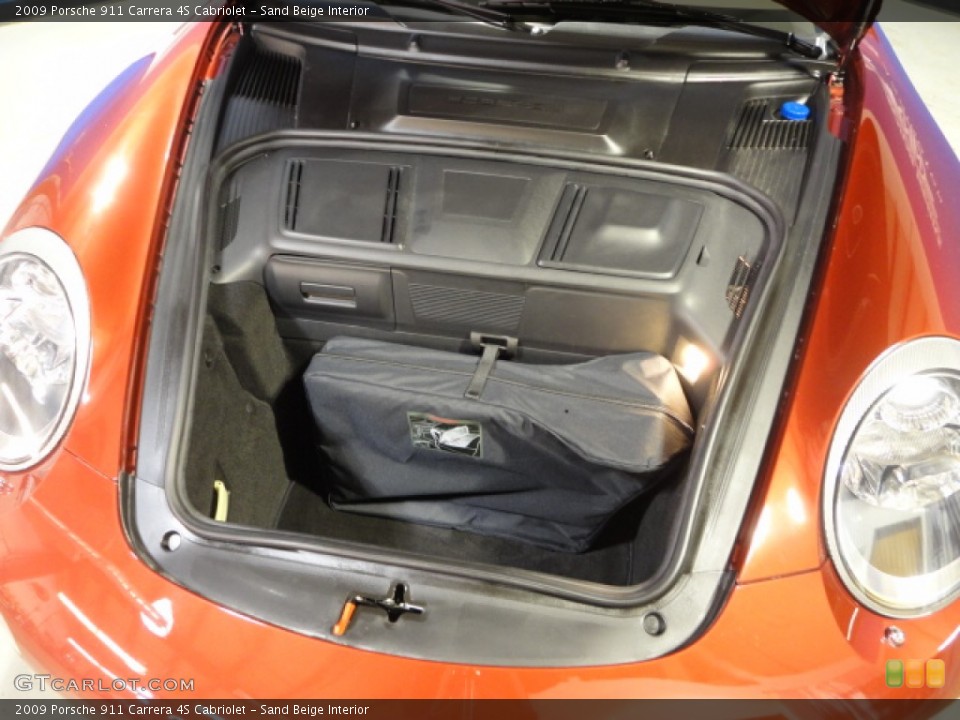 Sand Beige Interior Trunk for the 2009 Porsche 911 Carrera 4S Cabriolet #58354988