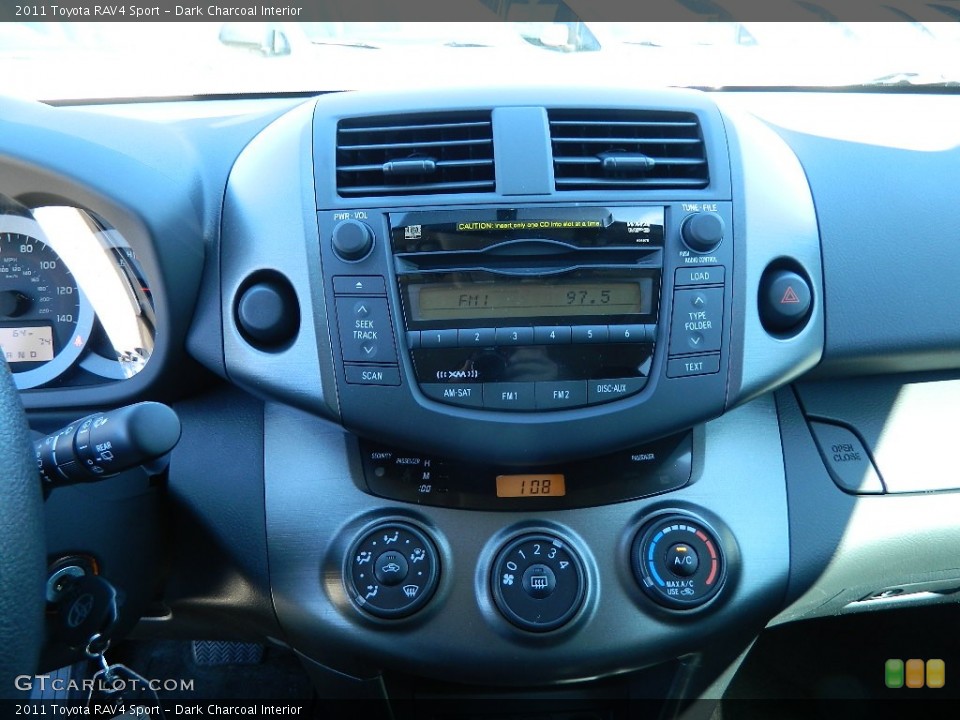 Dark Charcoal Interior Controls for the 2011 Toyota RAV4 Sport #58355318